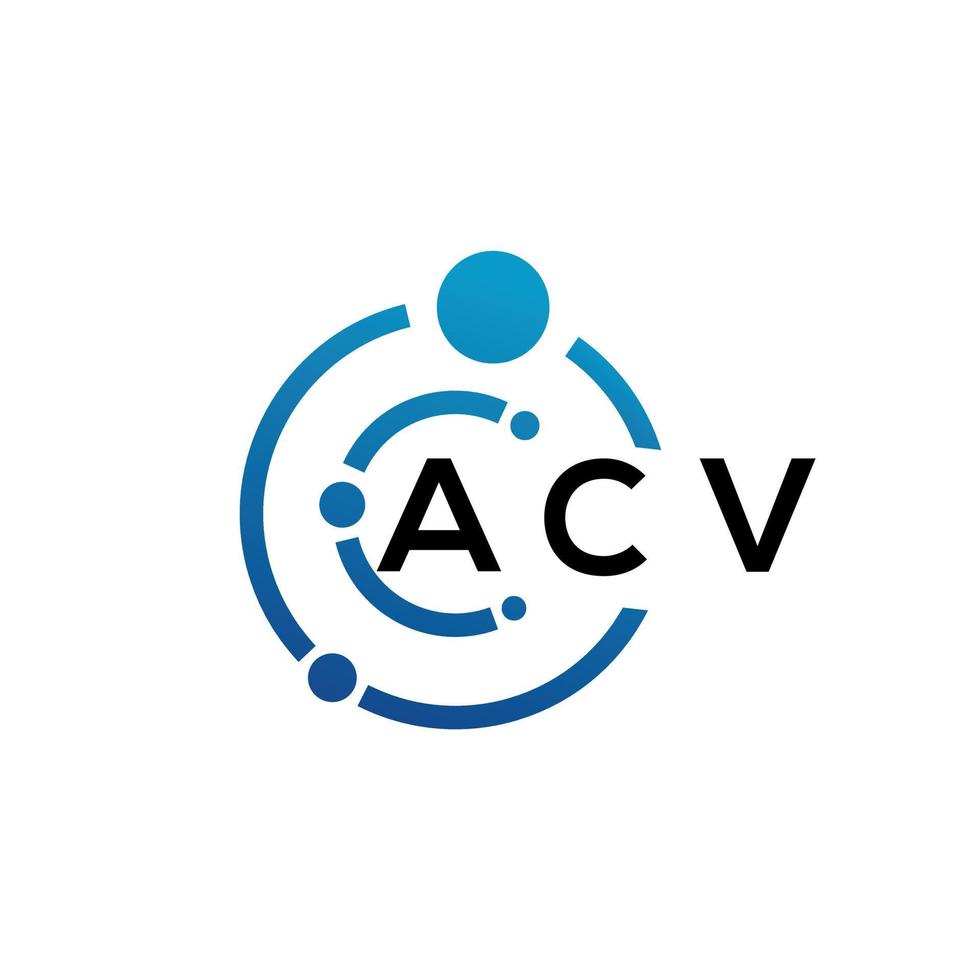acv-Buchstaben-Logo-Design auf schwarzem Hintergrund. acv kreative Initialen schreiben Logo-Konzept. acv-Briefgestaltung. vektor