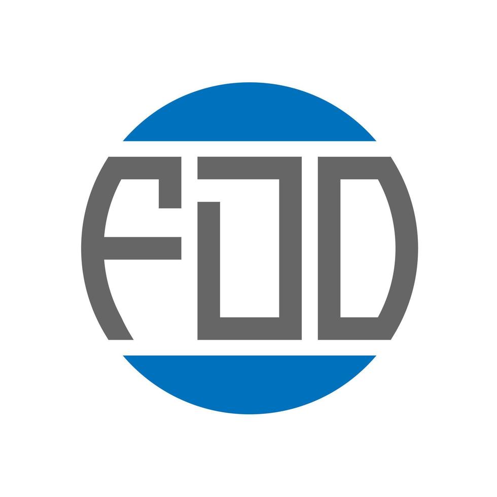 fdo brev logotyp design på vit bakgrund. fdo kreativ initialer cirkel logotyp begrepp. fdo brev design. vektor