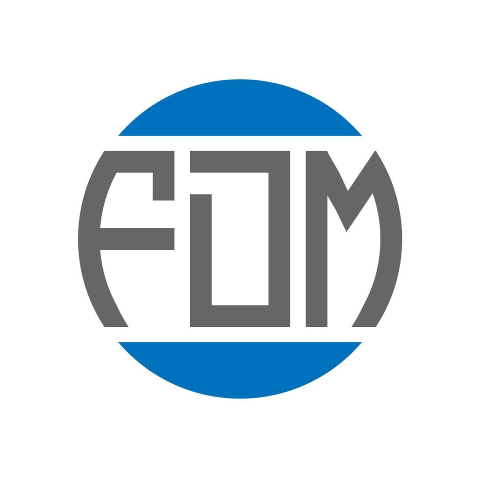 fdm-Brief-Logo-Design auf weißem Hintergrund. fdm kreative Initialen Kreis Logo-Konzept. fdm Briefgestaltung. vektor