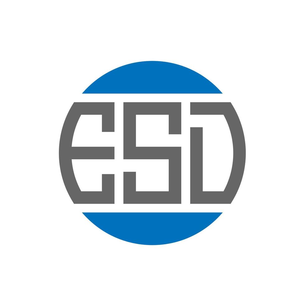 ESD-Brief-Logo-Design auf weißem Hintergrund. esd kreative initialen kreis logo-konzept. ESD-Briefgestaltung. vektor