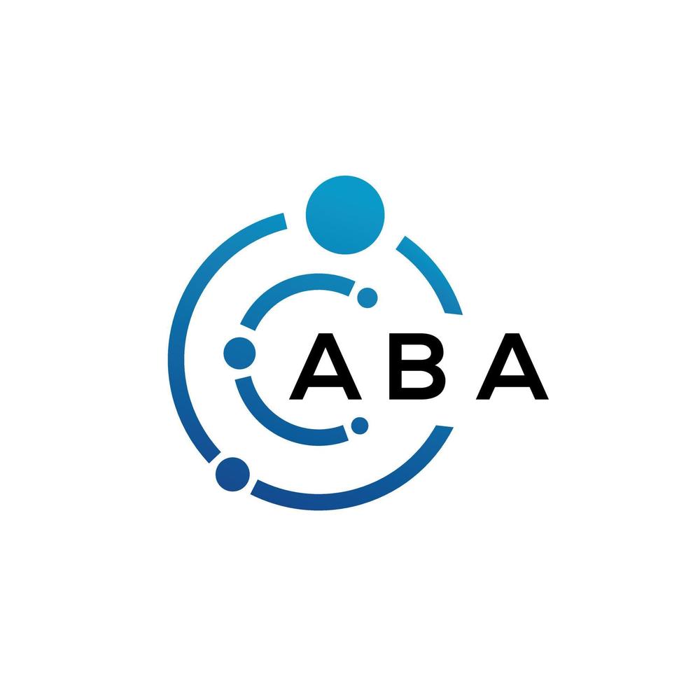 aba-Buchstaben-Logo-Design auf schwarzem Hintergrund. aba kreatives Initialen-Buchstaben-Logo-Konzept. aba-Briefgestaltung. vektor