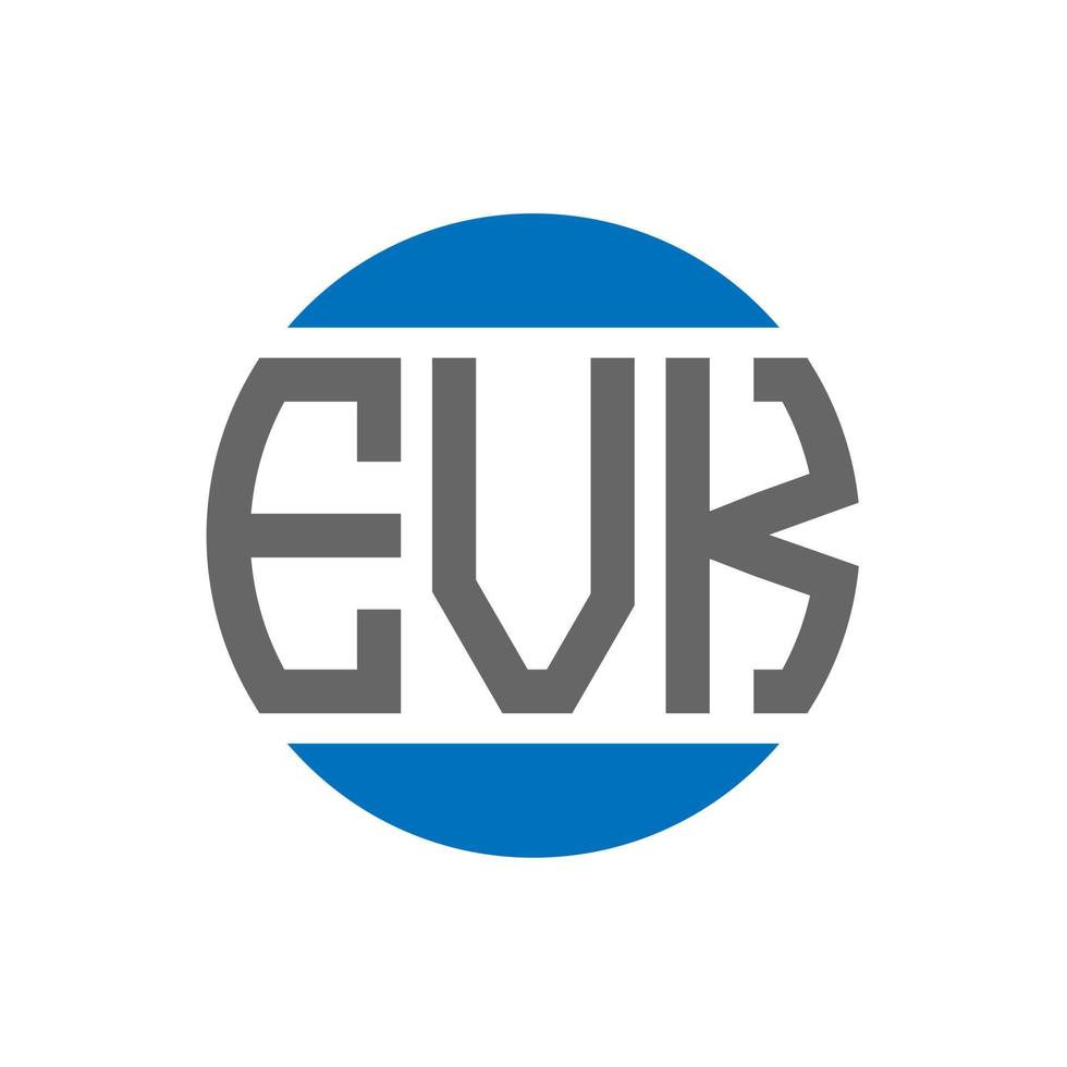 Evk-Brief-Logo-Design auf weißem Hintergrund. evk creative initials circle logo-konzept. evk Briefgestaltung. vektor