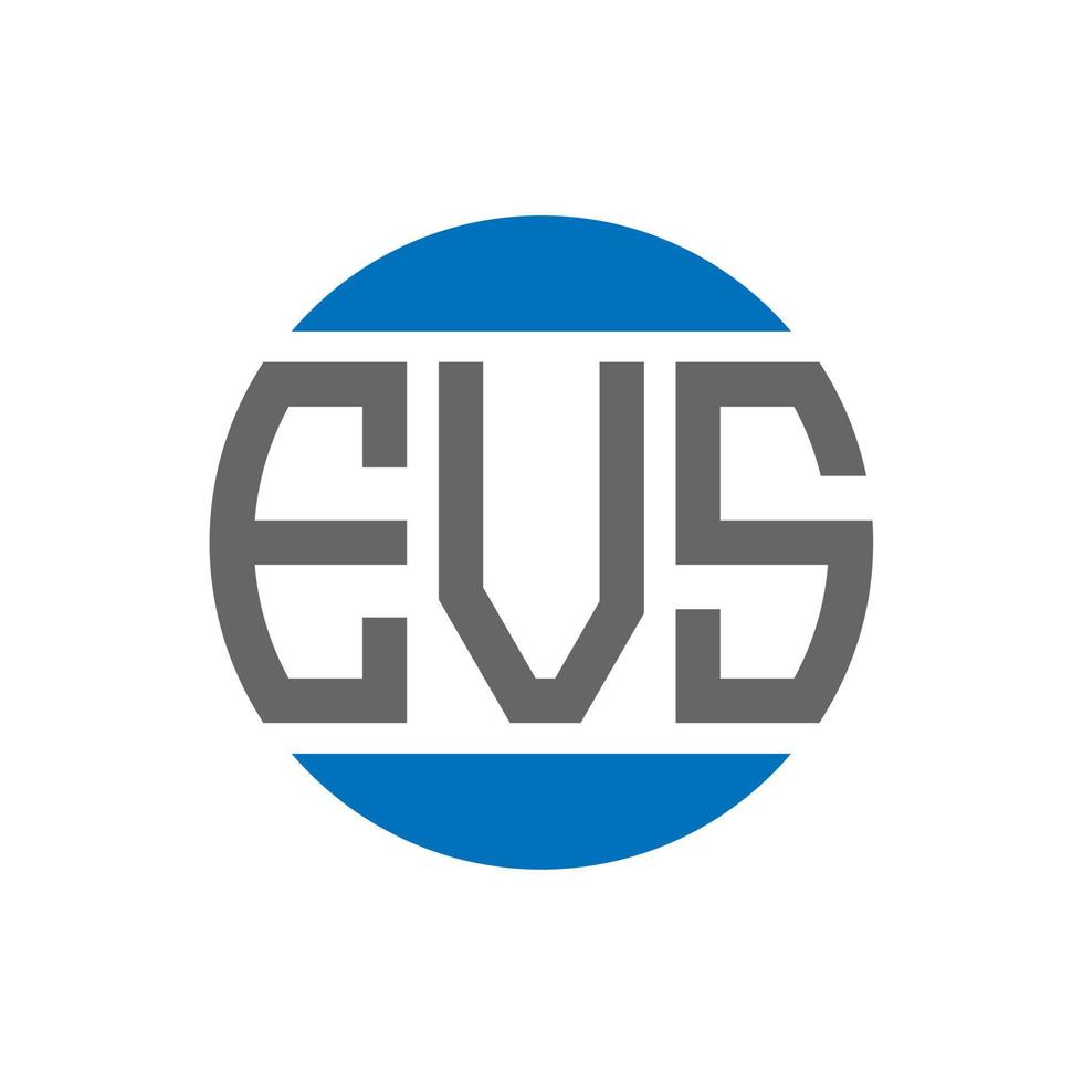 Evs-Brief-Logo-Design auf weißem Hintergrund. evs creative initials circle logo-konzept. evs Briefgestaltung. vektor
