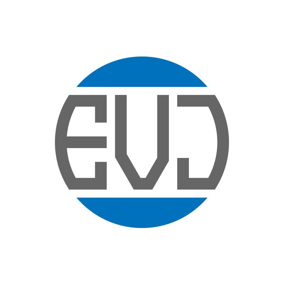 Evj-Brief-Logo-Design auf weißem Hintergrund. evj kreative initialen kreis logokonzept. evj Briefgestaltung. vektor