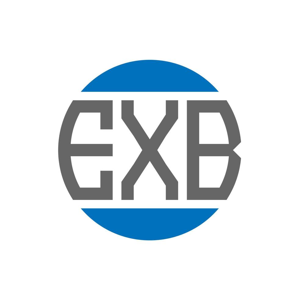exb brev logotyp design på vit bakgrund. exb kreativ initialer cirkel logotyp begrepp. exb brev design. vektor