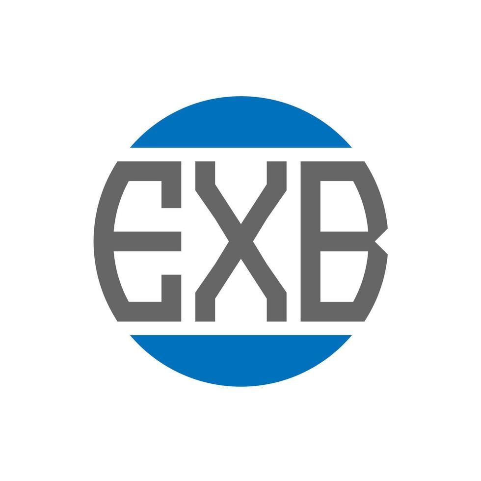 exb-Brief-Logo-Design auf weißem Hintergrund. exb creative initials circle logo-konzept. exb Briefgestaltung. vektor