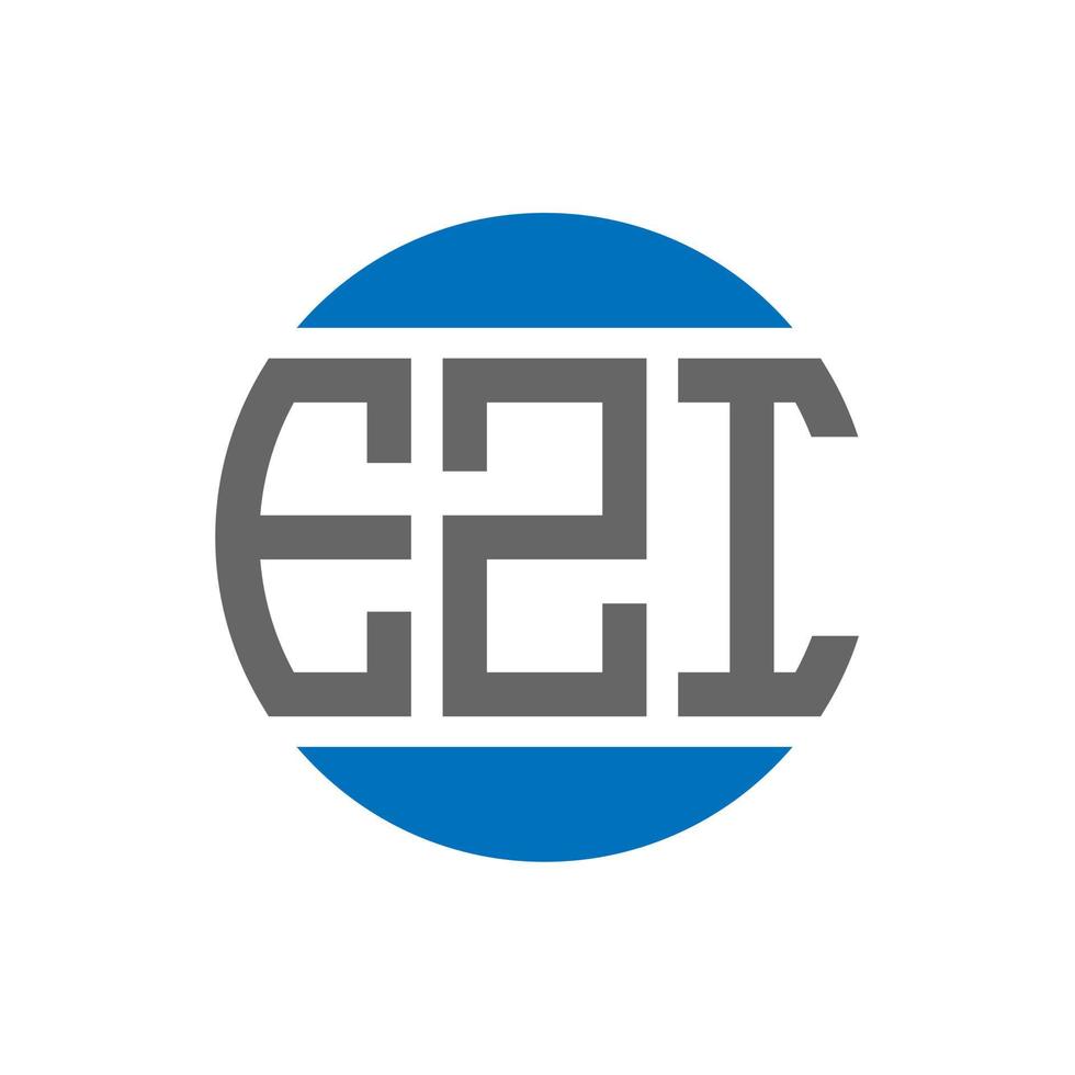 Ezi-Brief-Logo-Design auf weißem Hintergrund. ezi creative initials circle logo-konzept. Ezi-Buchstaben-Design. vektor