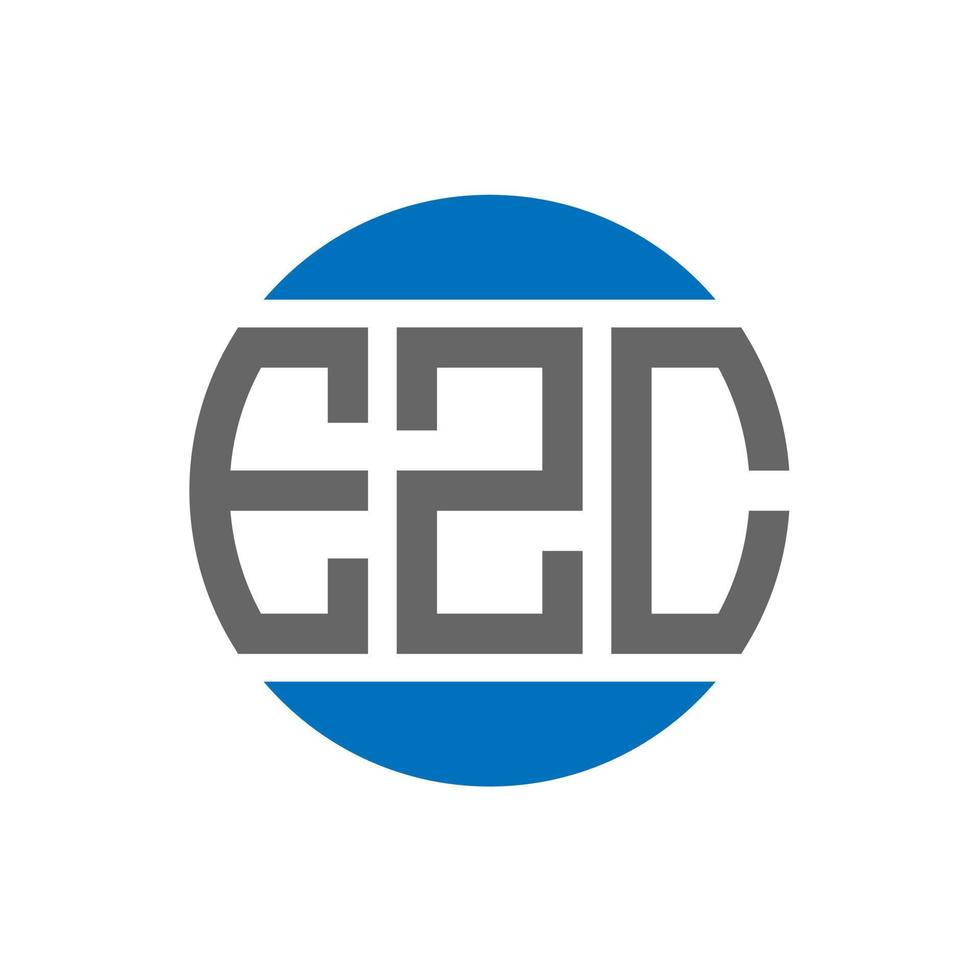 ezc-Brief-Logo-Design auf weißem Hintergrund. ezc creative initials circle logo-konzept. ezc-Briefgestaltung. vektor