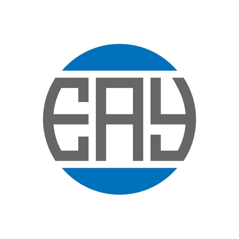 Easy-Brief-Logo-Design auf weißem Hintergrund. eay kreative Initialen Kreis Logo-Konzept. Einfaches Briefdesign. vektor