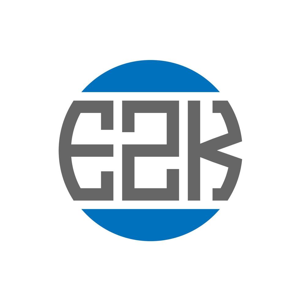 ezk-Brief-Logo-Design auf weißem Hintergrund. ezk creative initials circle logo-konzept. ezk Briefgestaltung. vektor