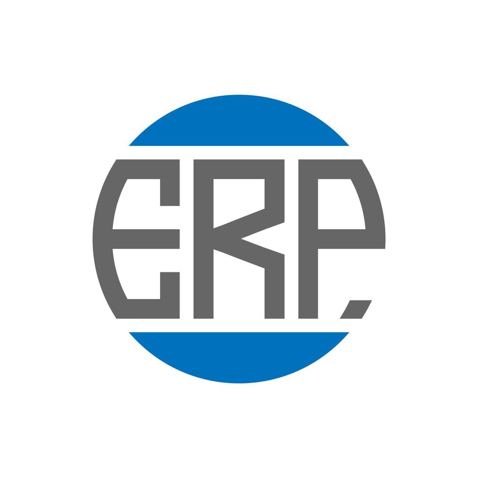 ERP-Brief-Logo-Design auf weißem Hintergrund. ERP kreative Initialen Kreis Logo-Konzept. ERP-Briefgestaltung. vektor