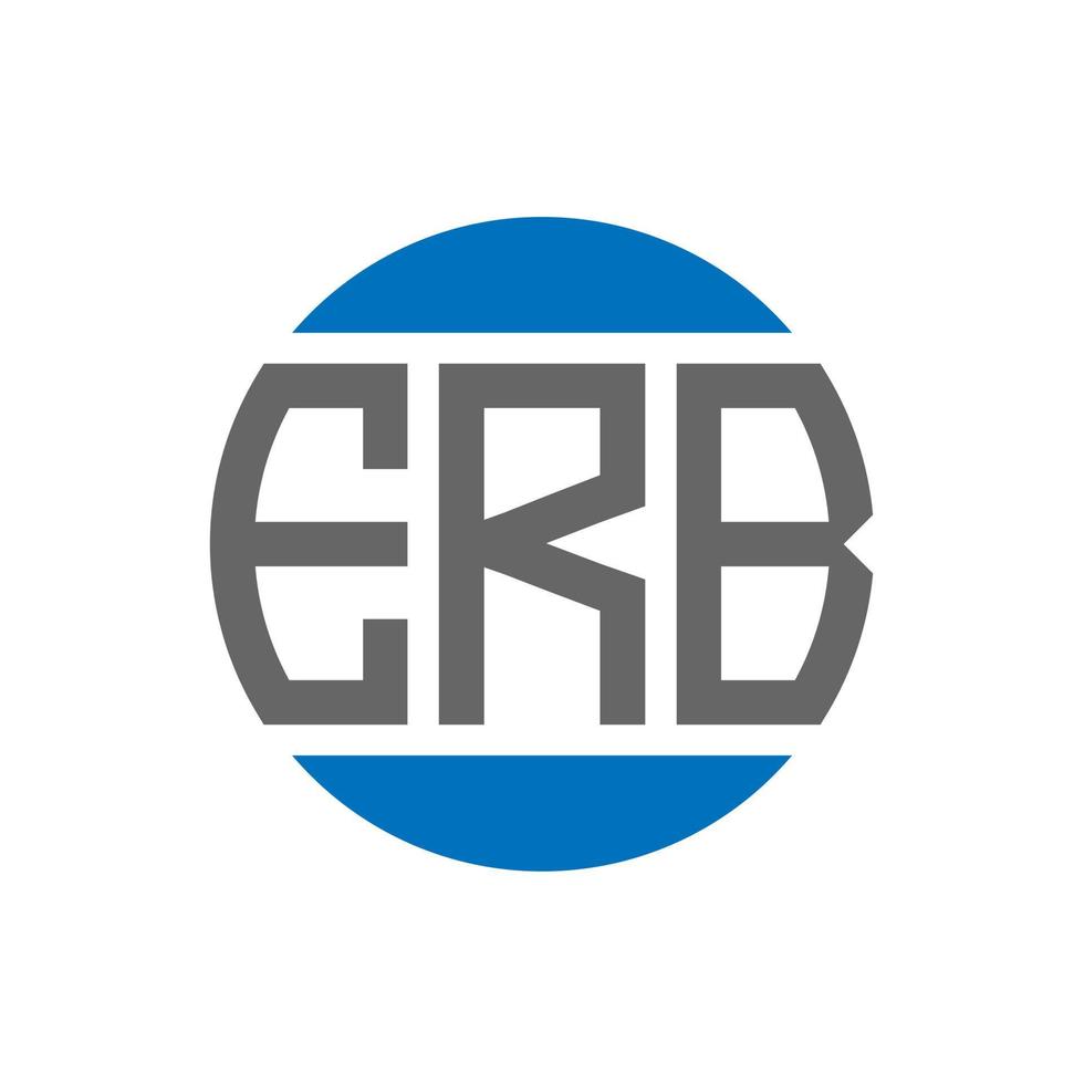 erb-Buchstaben-Logo-Design auf weißem Hintergrund. erb kreative Initialen Kreis Logo-Konzept. erb Briefgestaltung. vektor