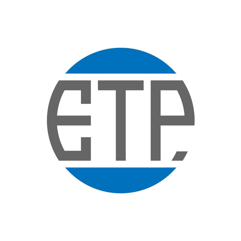 etp brev logotyp design på vit bakgrund. etp kreativ initialer cirkel logotyp begrepp. etp brev design. vektor