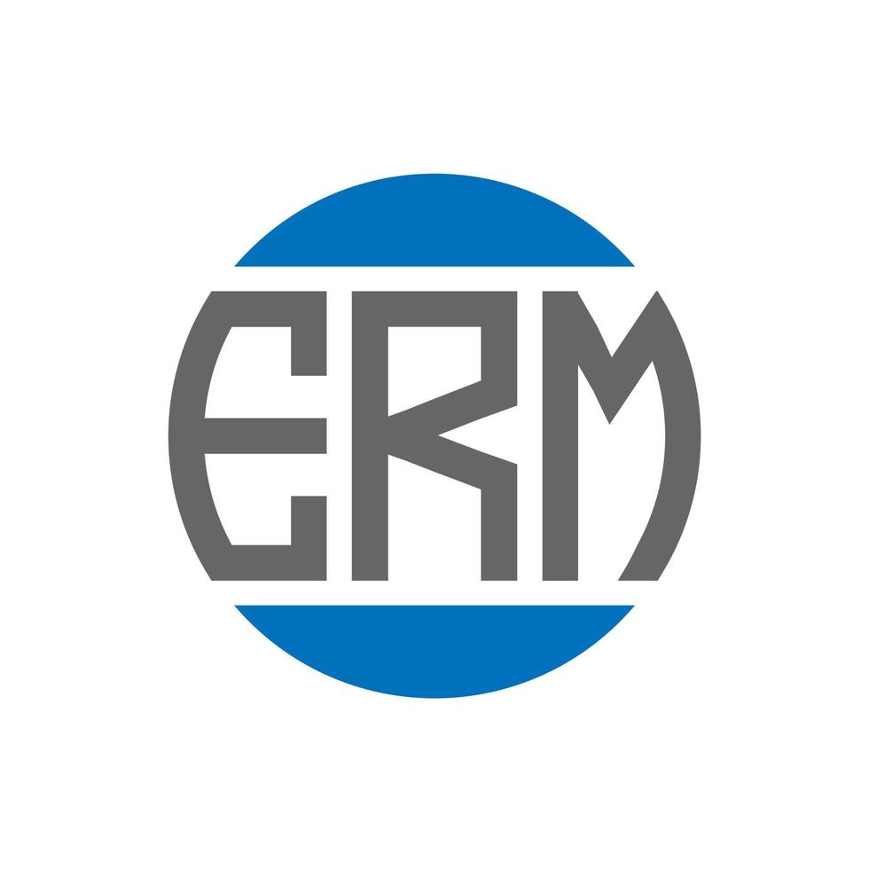 Erm-Brief-Logo-Design auf weißem Hintergrund. erm kreative Initialen Kreis Logo-Konzept. erm Briefgestaltung. vektor