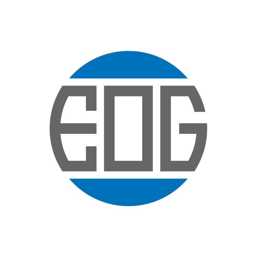 Eog-Brief-Logo-Design auf weißem Hintergrund. Eog kreative Initialen Kreis Logo-Konzept. eog Briefgestaltung. vektor