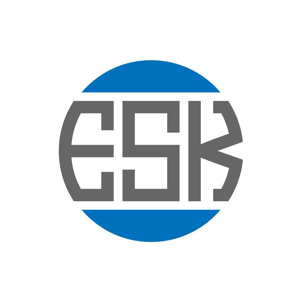 esk brev logotyp design på vit bakgrund. esk kreativ initialer cirkel logotyp begrepp. esk brev design. vektor