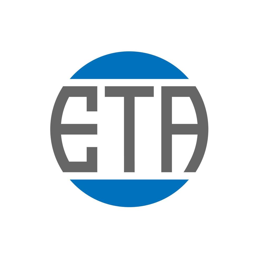 eta brev logotyp design på vit bakgrund. eta kreativ initialer cirkel logotyp begrepp. eta brev design. vektor