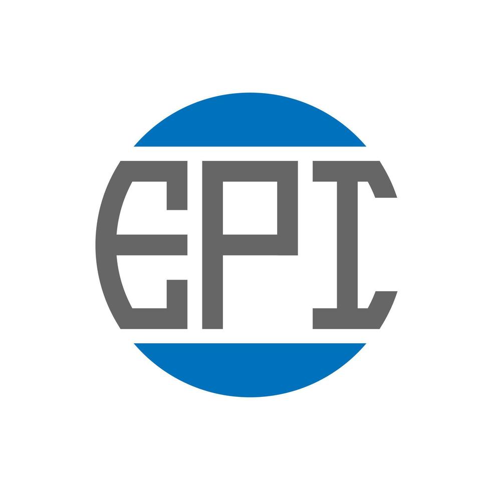 Epi-Brief-Logo-Design auf weißem Hintergrund. epi creative initials circle logo-konzept. epi Briefdesign. vektor