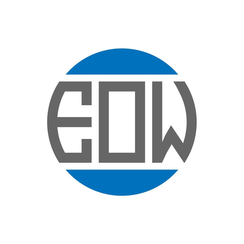 Eow-Buchstaben-Logo-Design auf weißem Hintergrund. eow kreative Initialen Kreis Logo-Konzept. Eow Briefgestaltung. vektor