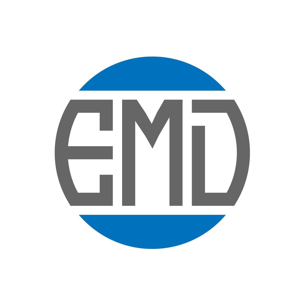 Emd-Brief-Logo-Design auf weißem Hintergrund. emd creative initials circle logo-konzept. Emd-Briefgestaltung. vektor