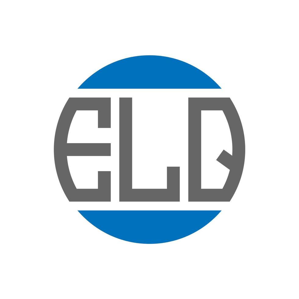 elq brev logotyp design på vit bakgrund. elq kreativ initialer cirkel logotyp begrepp. elq brev design. vektor
