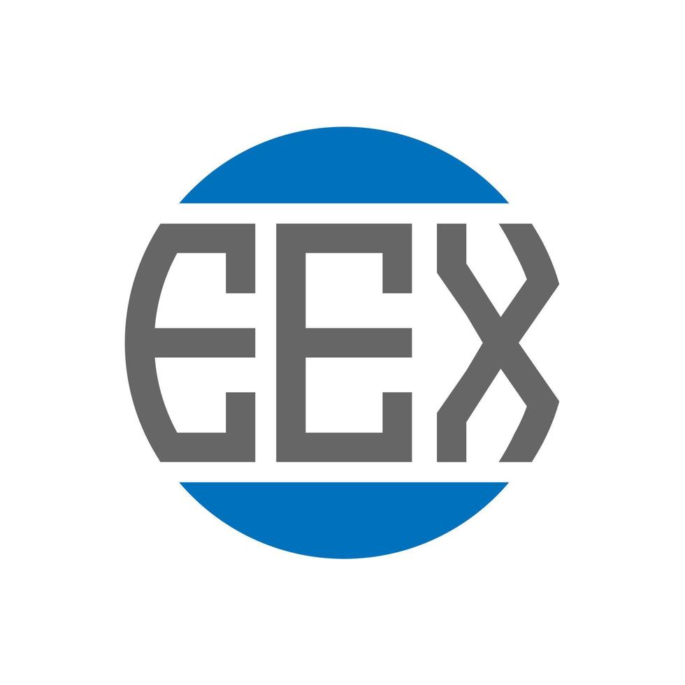 eex brev logotyp design på vit bakgrund. eex kreativ initialer cirkel logotyp begrepp. eex brev design. vektor