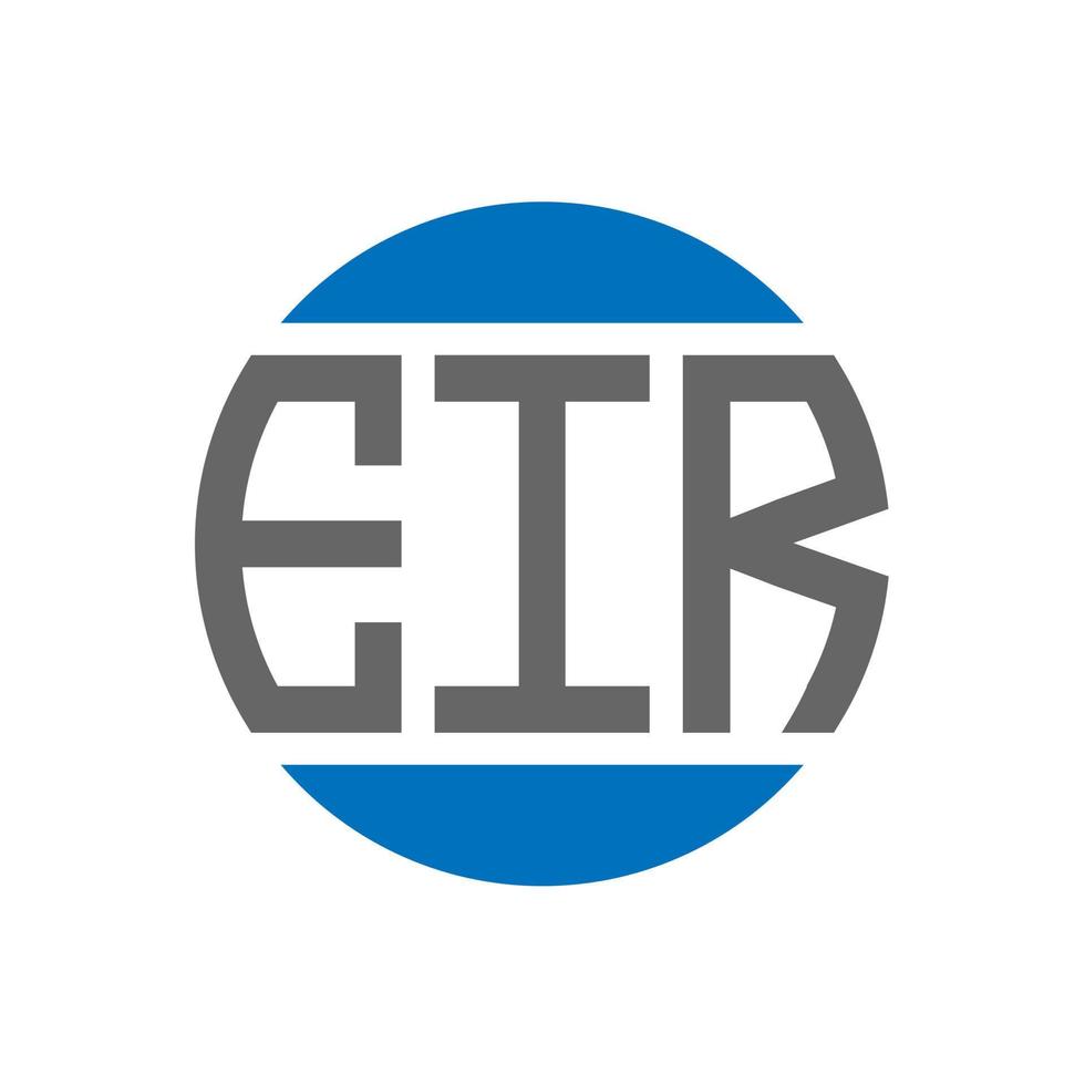 Eir-Brief-Logo-Design auf weißem Hintergrund. Ihr kreatives Initialen-Kreis-Logo-Konzept. Ihr Briefdesign. vektor