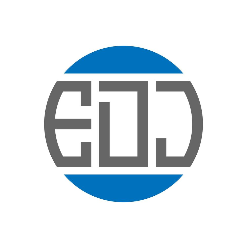 edj-Buchstaben-Logo-Design auf weißem Hintergrund. edj creative initials circle logo-konzept. edj Briefgestaltung. vektor