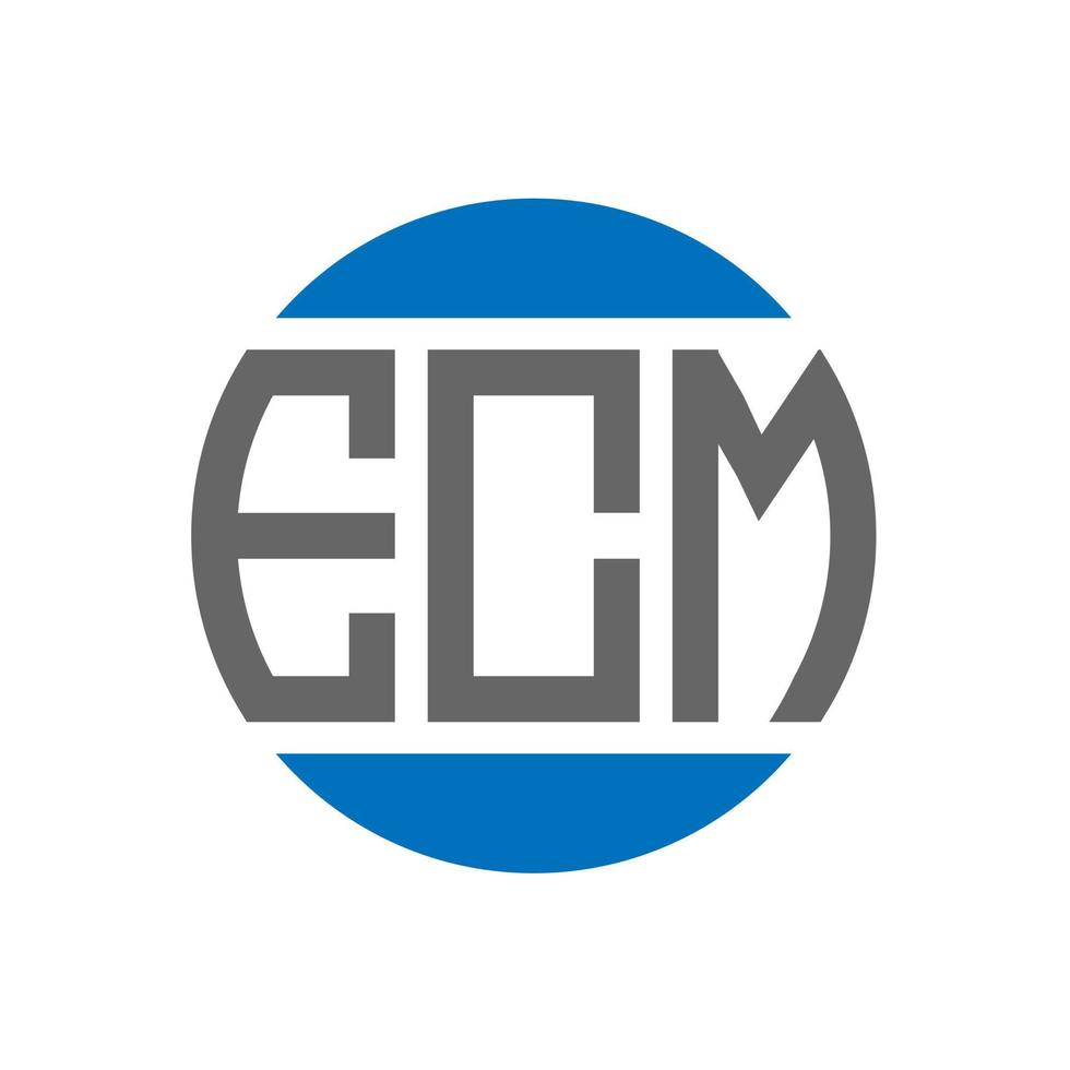 ecm brev logotyp design på vit bakgrund. ecm kreativ initialer cirkel logotyp begrepp. ecm brev design. vektor