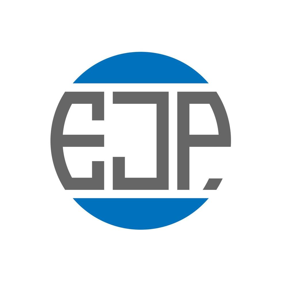 ejp-Brief-Logo-Design auf weißem Hintergrund. ejp creative initials circle logo-konzept. ejp Briefgestaltung. vektor