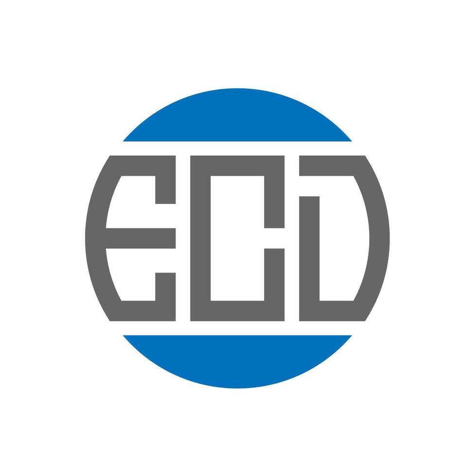 ECD-Brief-Logo-Design auf weißem Hintergrund. ecd creative initials circle logo-konzept. ECD-Briefgestaltung. vektor