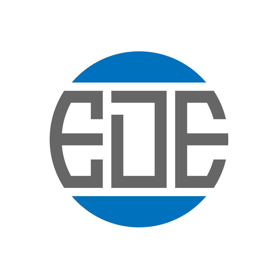 EDE-Brief-Logo-Design auf weißem Hintergrund. ede creative initials circle logo-konzept. ede Briefgestaltung. vektor