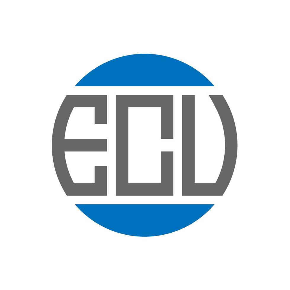 ecv-Brief-Logo-Design auf weißem Hintergrund. ecv creative initials circle logo-konzept. ecv-Briefgestaltung. vektor