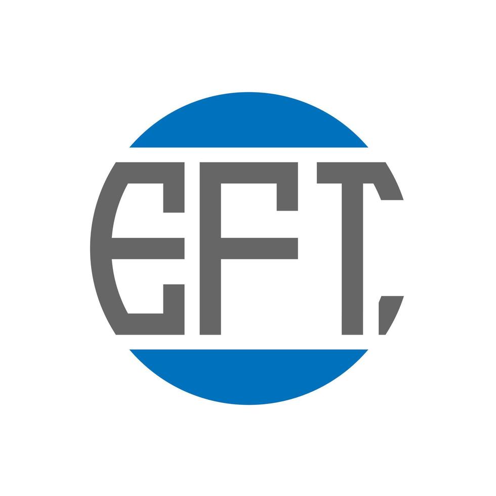 Eft-Buchstaben-Logo-Design auf weißem Hintergrund. eft kreative Initialen Kreis Logo-Konzept. Eft Briefgestaltung. vektor