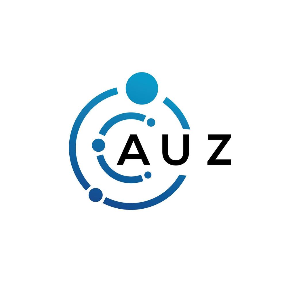 Auz-Brief-Logo-Design auf schwarzem Hintergrund. auz kreative Initialen schreiben Logo-Konzept. auz Briefgestaltung. vektor