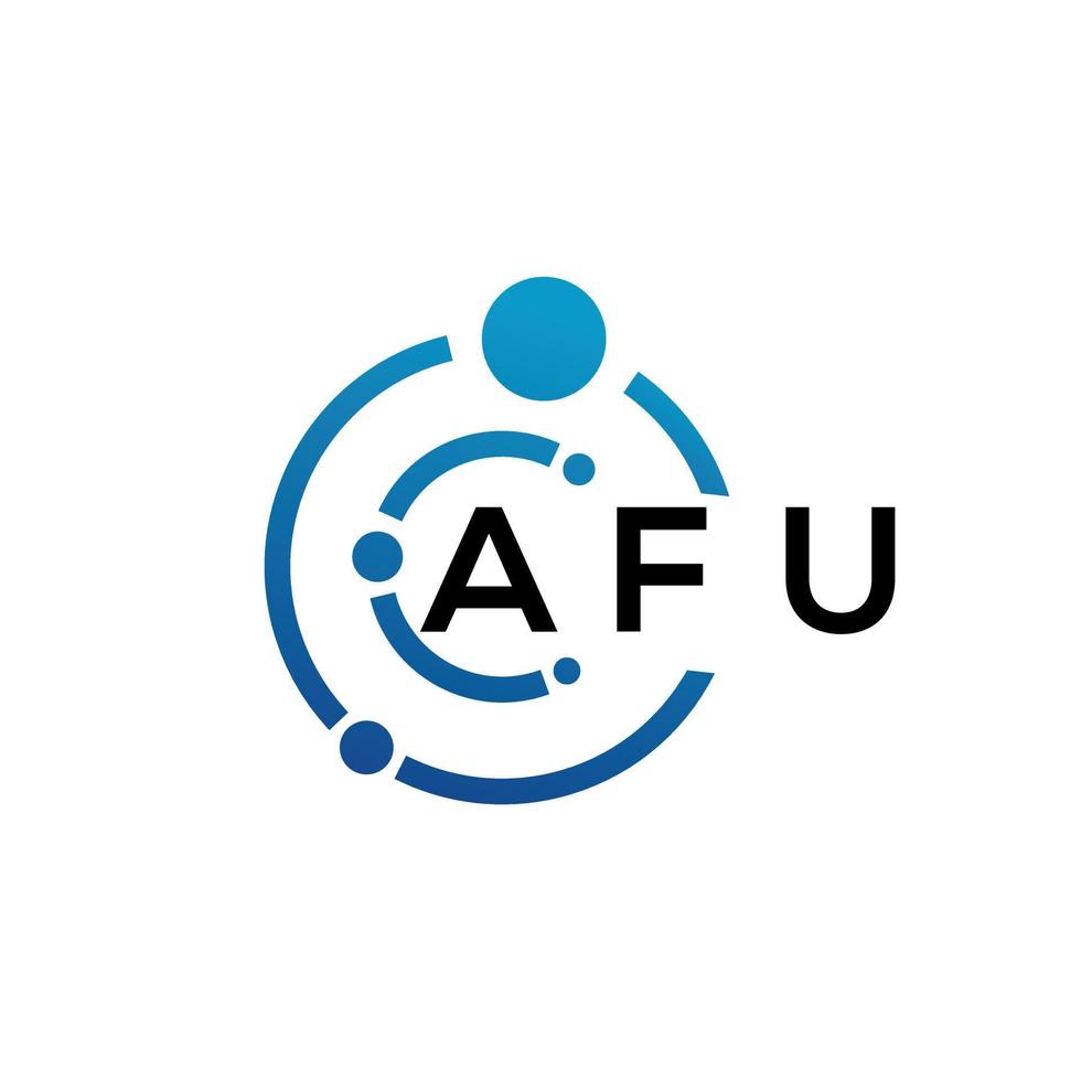 afu-Buchstaben-Logo-Design auf schwarzem Hintergrund. afu kreatives Initialen-Buchstaben-Logo-Konzept. afu Briefgestaltung. vektor