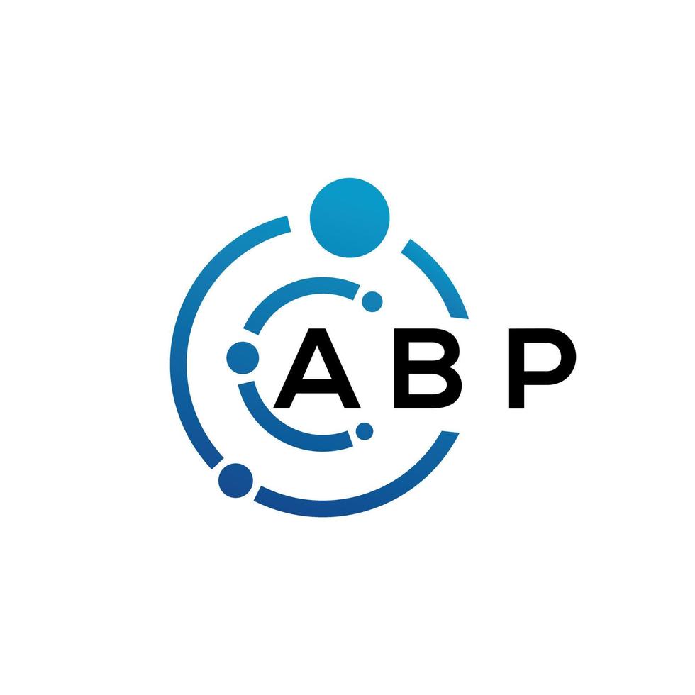 abp brev logotyp design på svart bakgrund. abp kreativa initialer bokstavslogotyp koncept. abp bokstav design. vektor