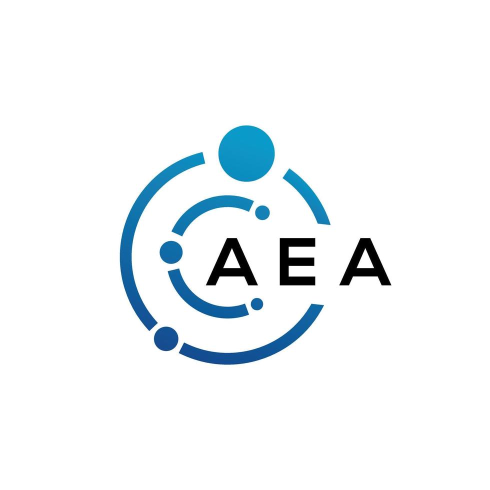 aea-Buchstaben-Logo-Design auf schwarzem Hintergrund. aea kreatives Initialen-Buchstaben-Logo-Konzept. aea Briefgestaltung. vektor