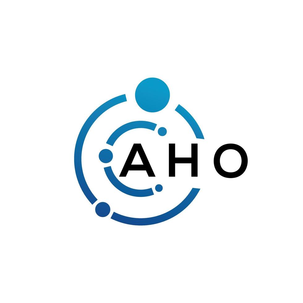 aho brev logotyp design på svart bakgrund. aho kreativa initialer brev logotyp koncept. aho bokstavsdesign. vektor