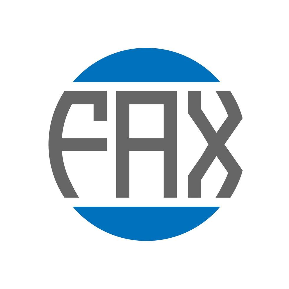 Fax-Brief-Logo-Design auf weißem Hintergrund. Fax kreative Initialen Kreis Logo-Konzept. Gestaltung von Faxbriefen. vektor