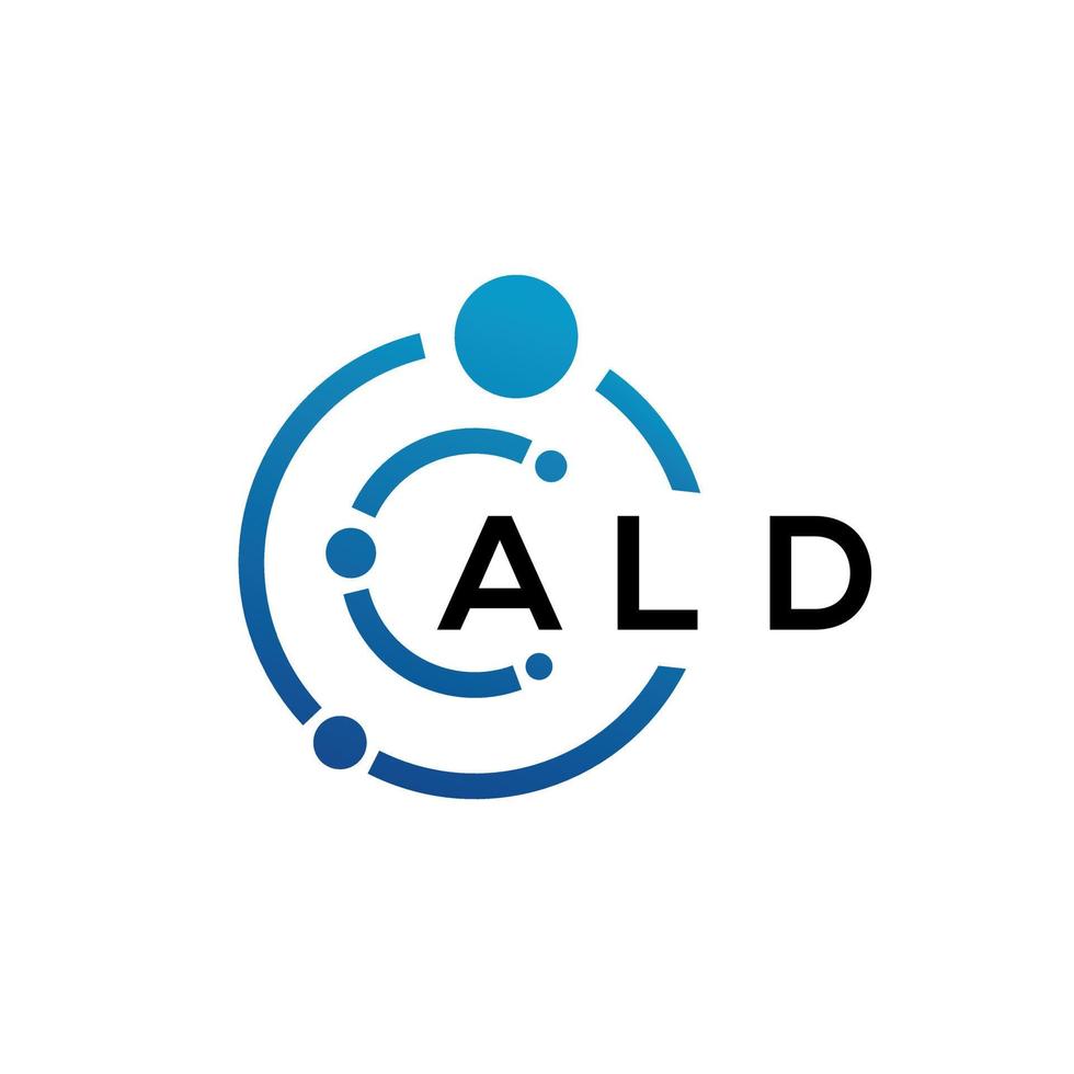 ald-Buchstaben-Logo-Design auf schwarzem Hintergrund. ald kreative Initialen schreiben Logo-Konzept. alte Briefgestaltung. vektor
