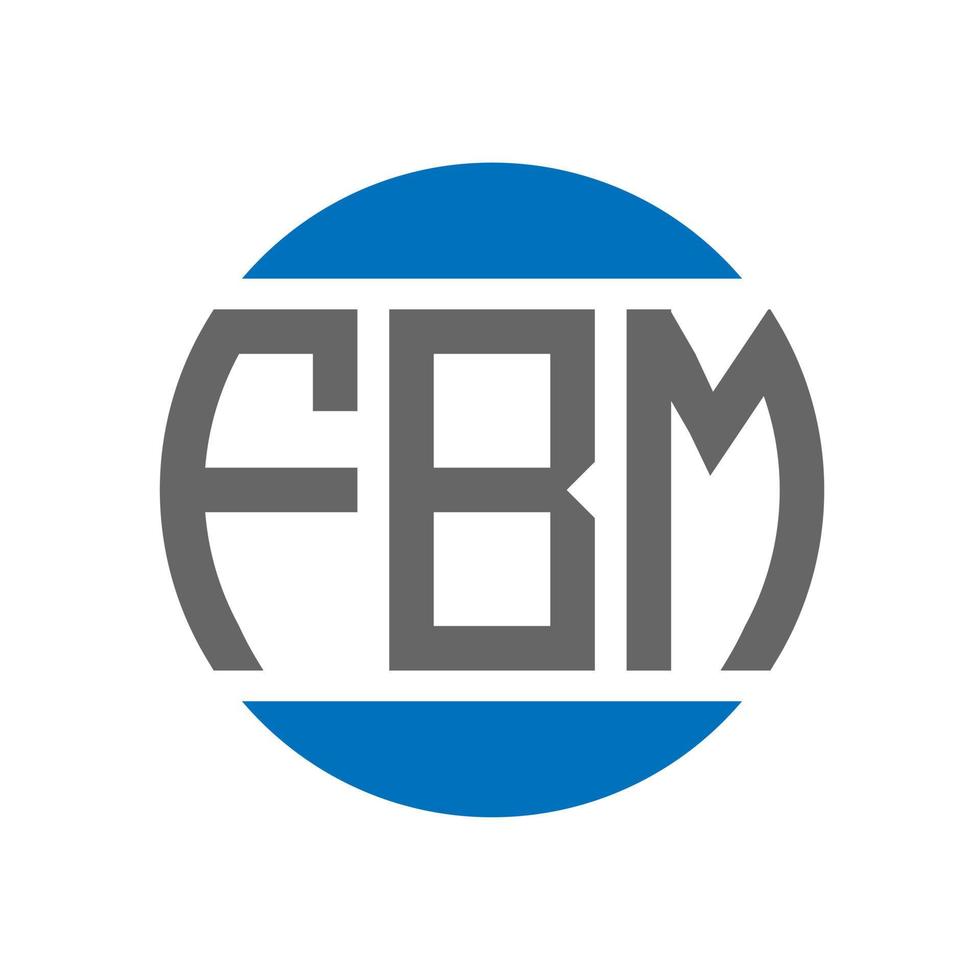fbm-Brief-Logo-Design auf weißem Hintergrund. fbm kreative Initialen Kreis Logo-Konzept. fbm Briefgestaltung. vektor