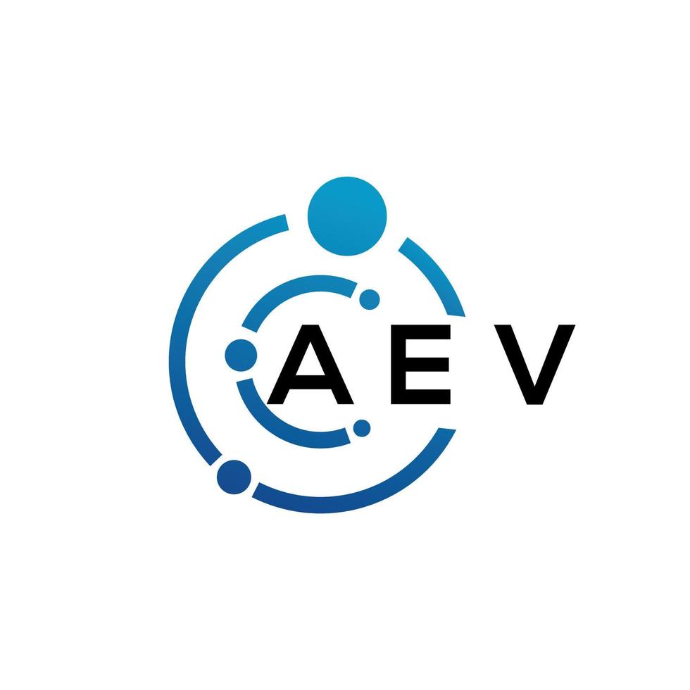 AEV-Brief-Logo-Design auf schwarzem Hintergrund. aev kreatives Initialen-Buchstaben-Logo-Konzept. aev Briefgestaltung. vektor