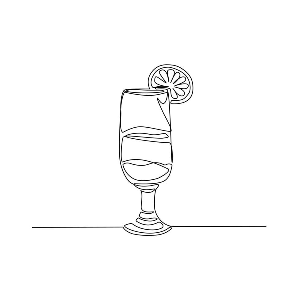 Limonade-Vektor-Illustration im Linienstil gezeichnet vektor