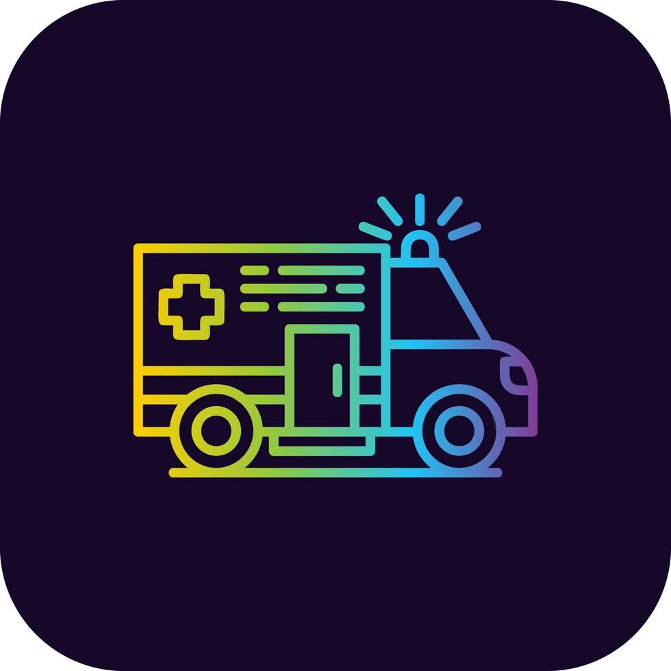 Krankenwagen kreatives Icon-Design vektor