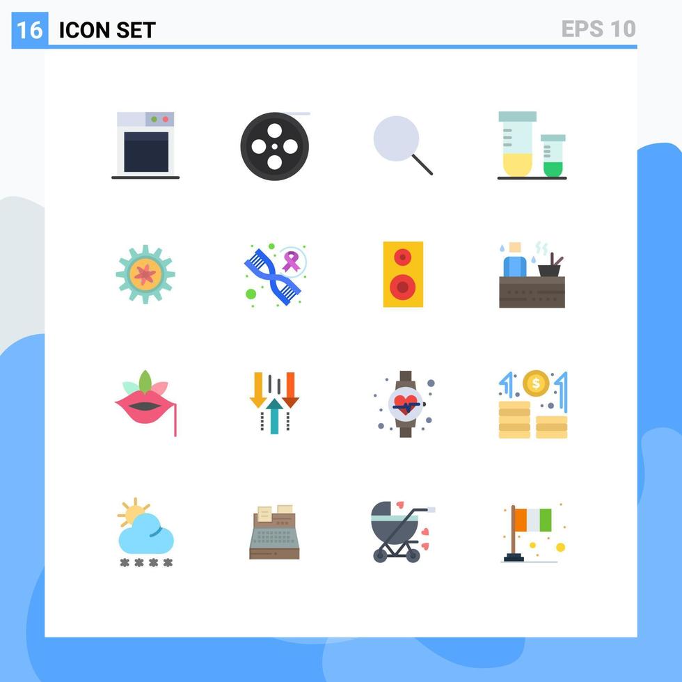 universell ikon symboler grupp av 16 modern platt färger av miljö experimentera forskning Plats s redigerbar packa av kreativ vektor design element