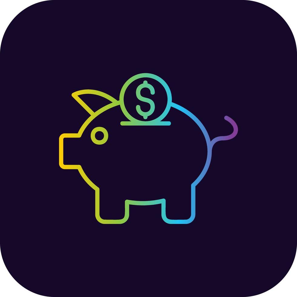 Sparschwein kreatives Icon-Design vektor