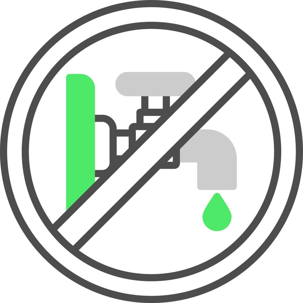 Verschwenden Sie kein kreatives Icon-Design mit Wasser vektor