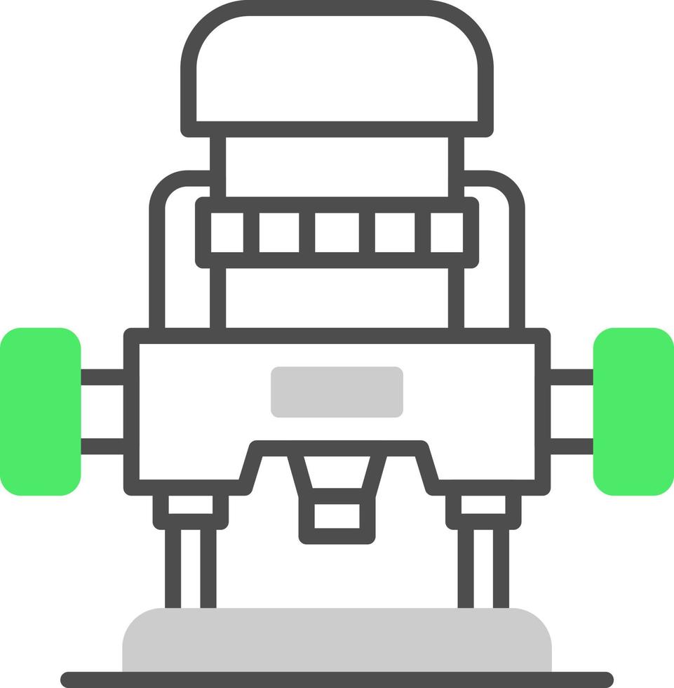 Router-Maschine kreatives Icon-Design vektor