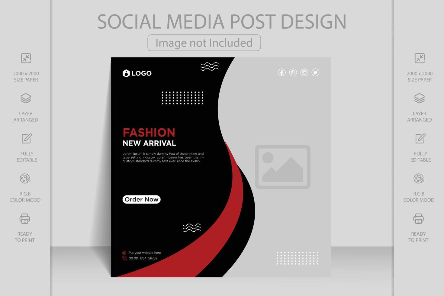 Moderne dynamische Instagram-Facebook-Post- und Social-Media-Web-Banner-Vorlage für den Online-Modeverkauf vektor
